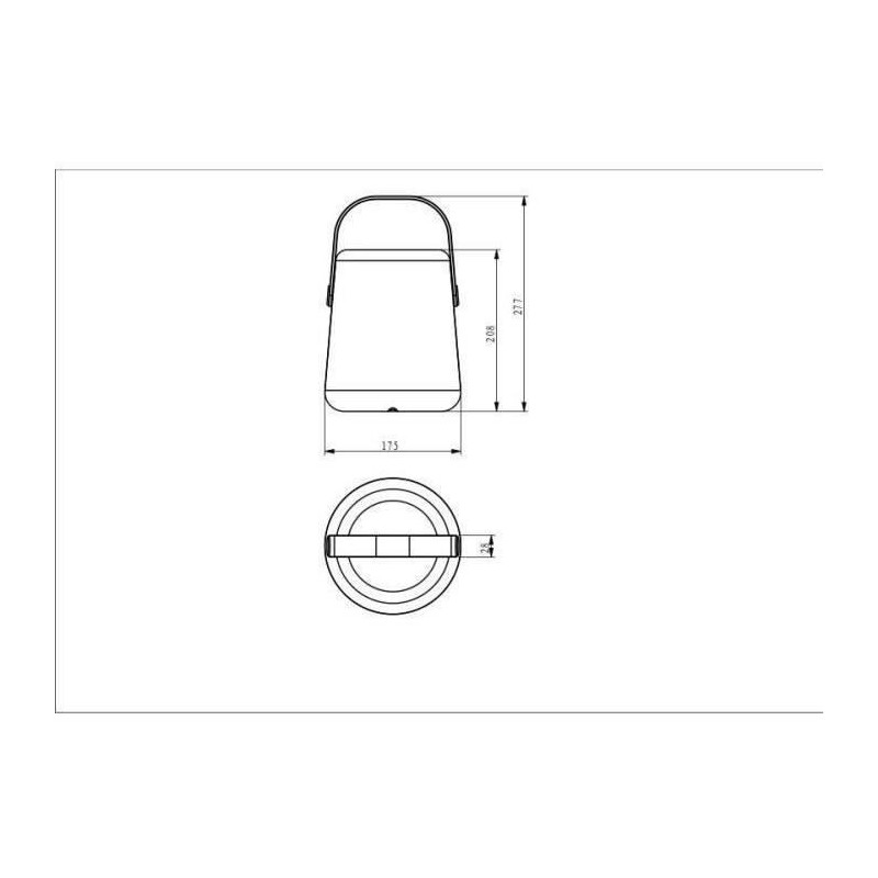GALIX G4420 rechargeable portable lantern - USB 9 LED - Warm white