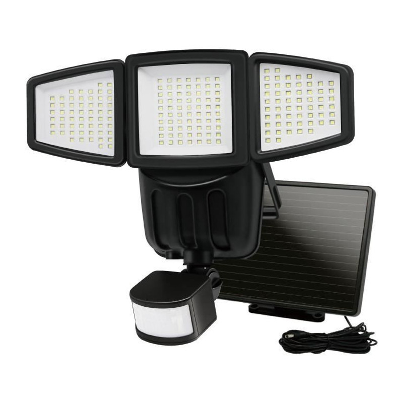 GALIX G4442 3-Head Solar Floodlight - 1500 Lumens - 182 SMD LEDs - AUT