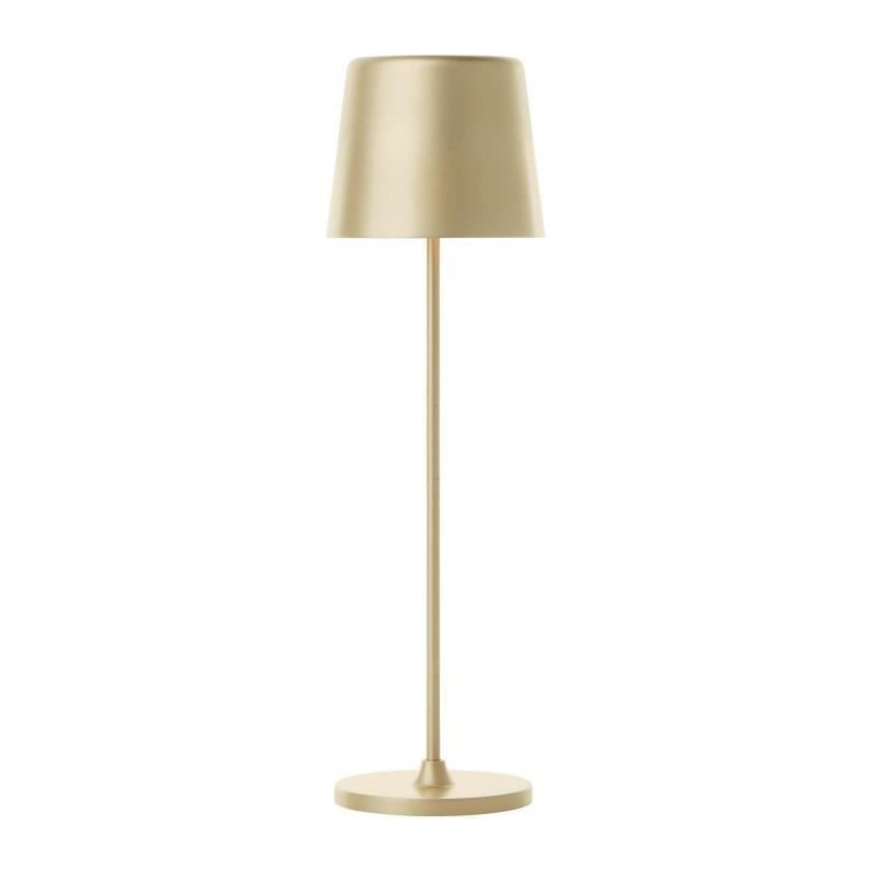 Outdoor table lamp - BRILLIANT - KAAMI - Rechargeable - Matte gold - L