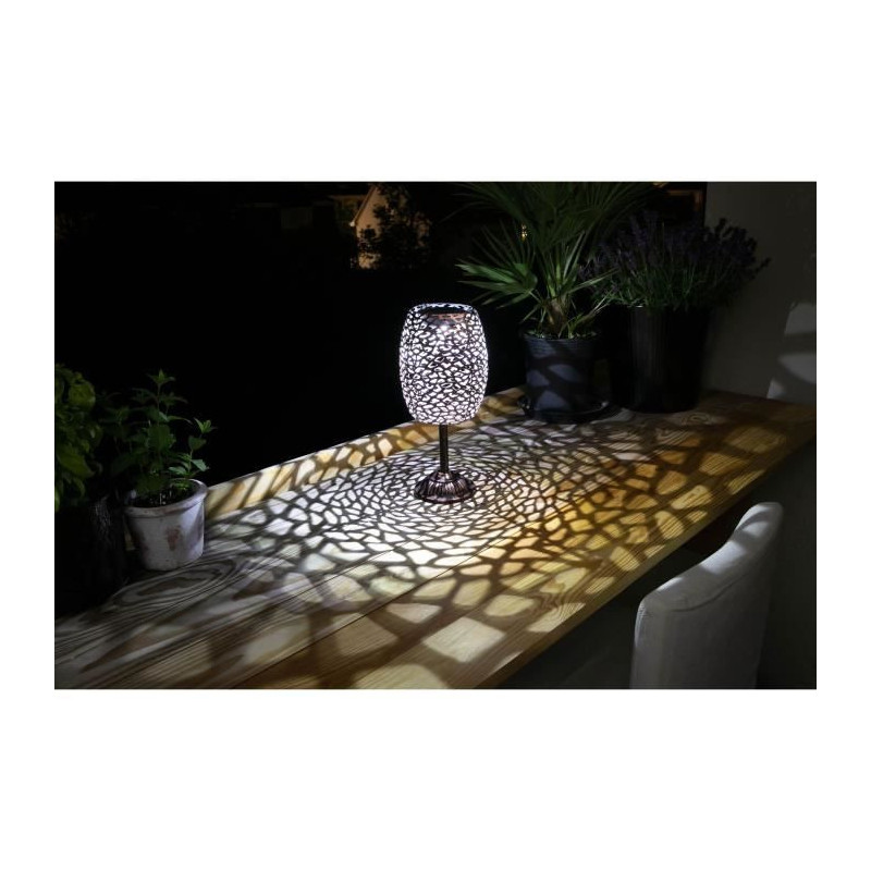 Solar lantern - GALIX - G2003 - Copper metal - White LED 10 lumens - H
