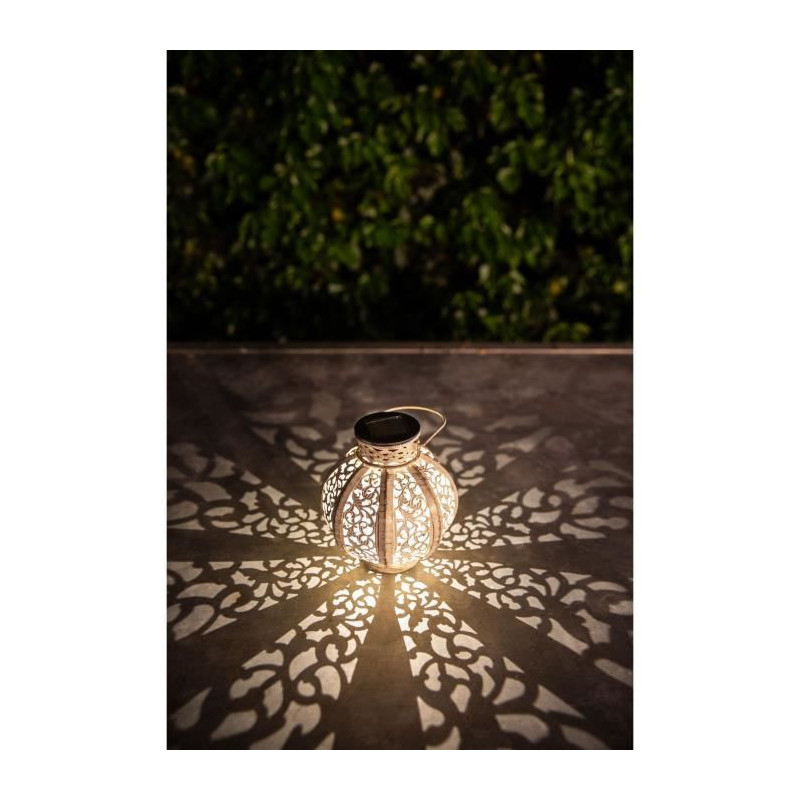 Vintage metal lantern Beige 10 Lumens H17cm - Galix