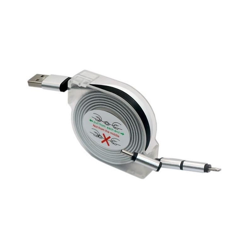 USB Cable Winder - GAO - 3-in-1, 2m, Fast Charging