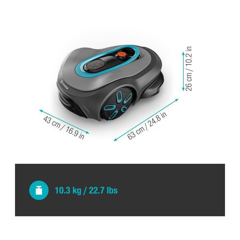 Robot lawnmower - GARDENA - Smart SILENO max 800 - Area 800 m² - DuoC