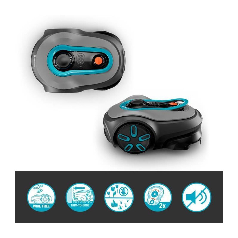 Robot lawnmower - GARDENA - Smart SILENO Free 1500 - Without boundary