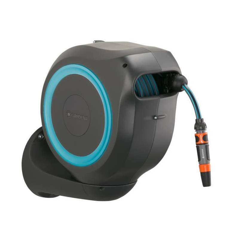 GARDENA RollUp M wall-mounted hose reel 20 m blue border