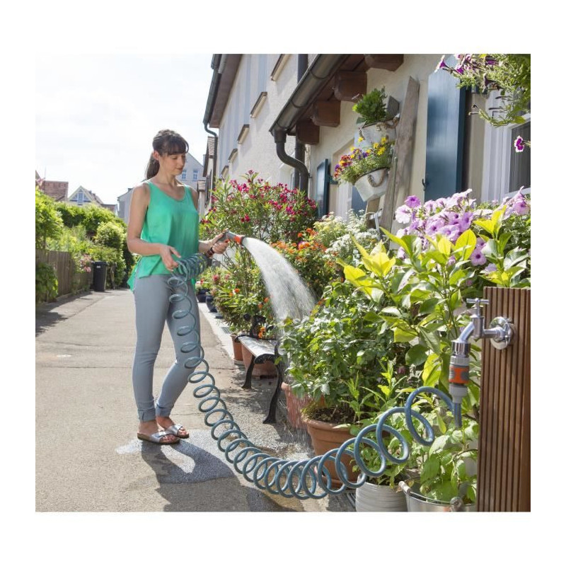 Flexible wardrobe Gardena-length 10m-Ø9mm-Small space watering-Comple