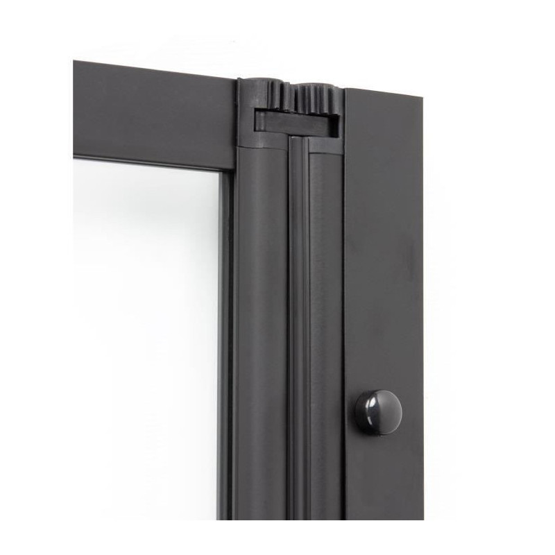 Bathtub screen 4 panels - GELCO - LEXIA Black - 110 x 140