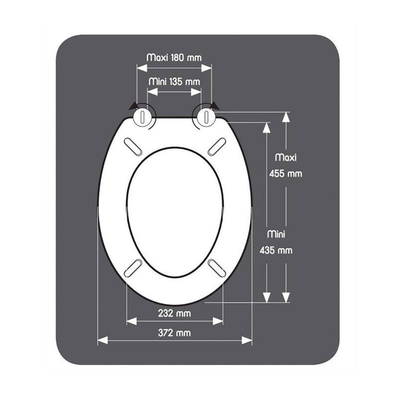 GELCO DESIGN Toilet seat Dolce - Stainless steel hinges - Molded wood