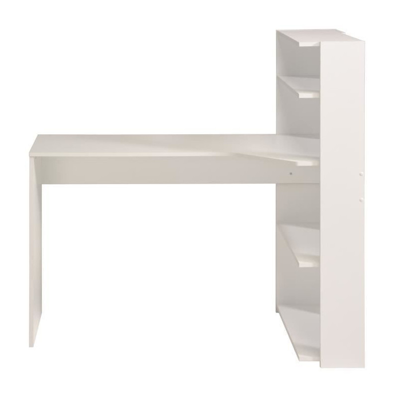 JUNE Contemporary corner desk white decor - L 122 cm