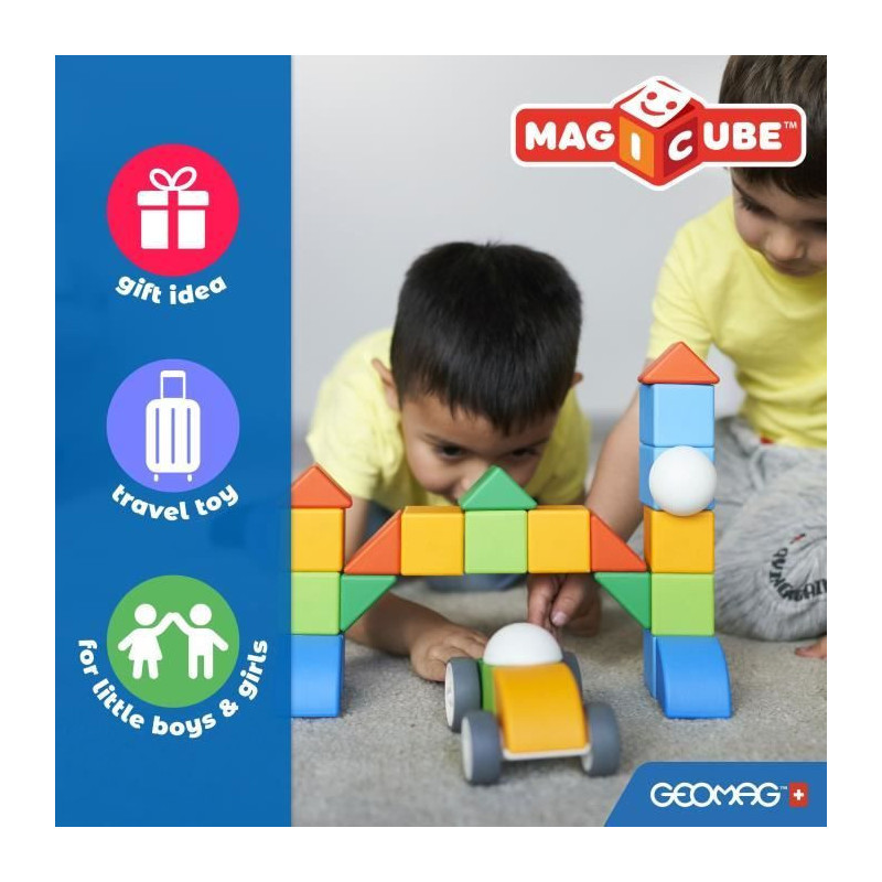 Magnetic Blocks - GEOMAG - Magicube 061 - 8 pieces - Stackable - Recyc