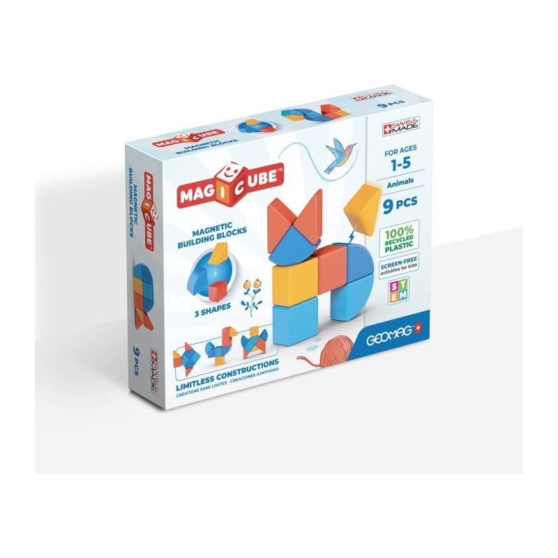 Magnetic Blocks - GEOMAG - Magicube 208 - 9 pieces - Various shapes -