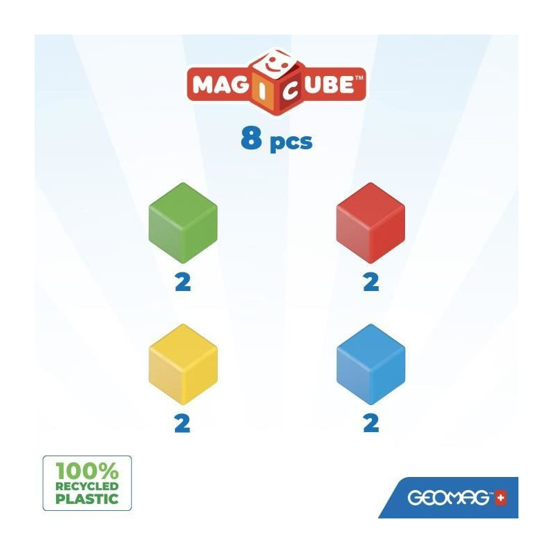 Magnetic Construction Set - GEOMAG - Magicube Recycled Creative Set -