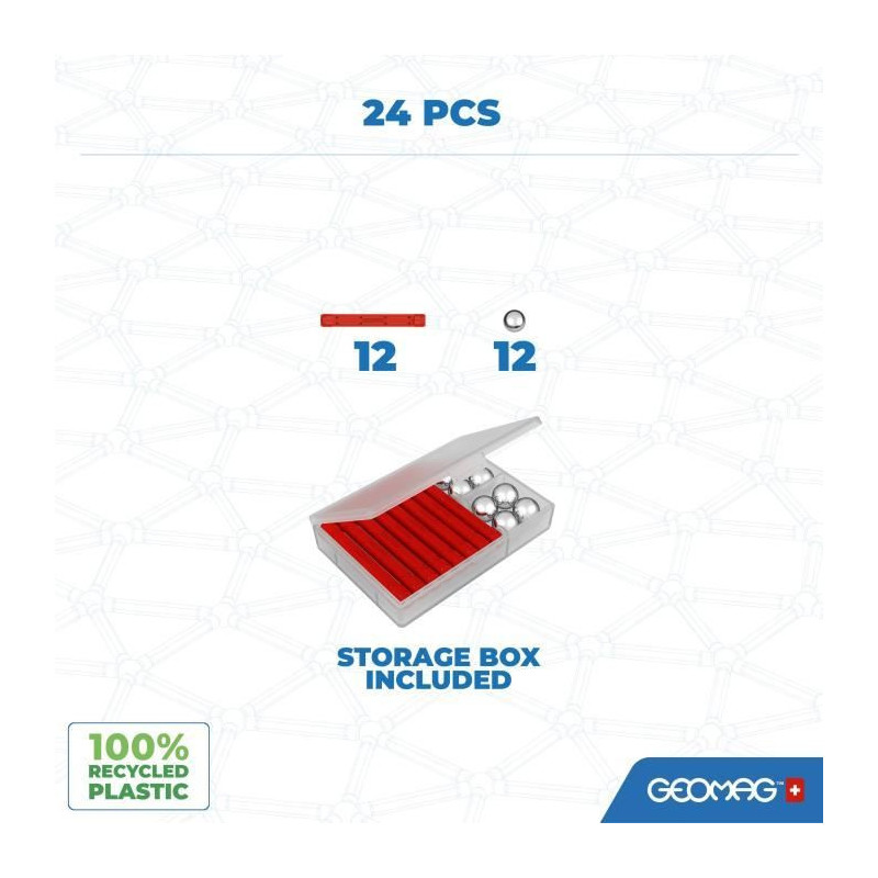 Magnetic Construction Set - GEOMAG - Classic Recycled Magnetic Geometr