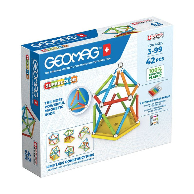 Geomag Super Color Recycled 42 multicolored pieces