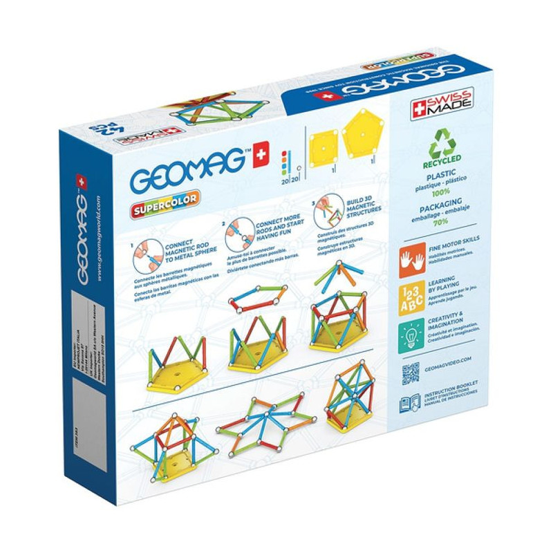 Geomag Super Color Recycled 42 multicolored pieces