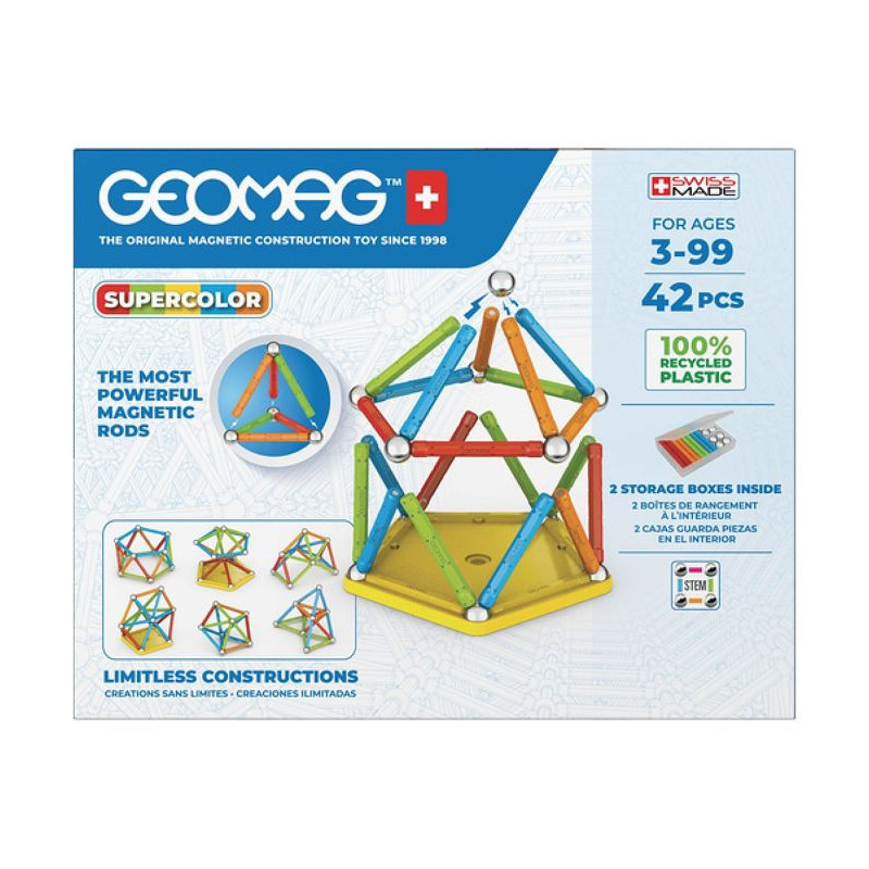 Geomag Super Color Recycled 42 multicolored pieces