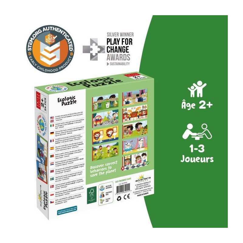 Educational games - GEOMAG - Ecologic Puzzle Respect the Earth - Educa