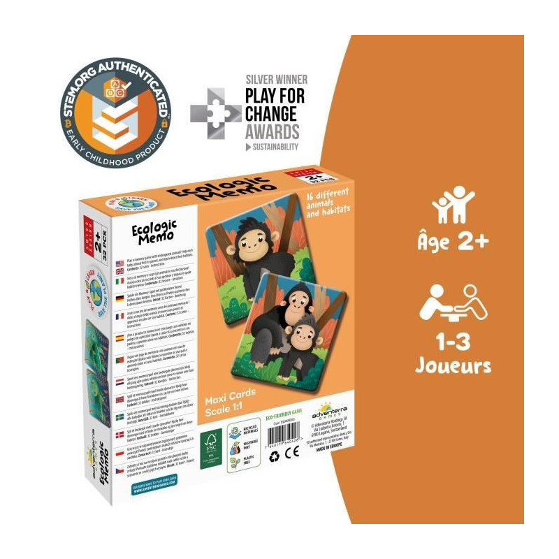 Educational games - GEOMAG - Ecologic Memo Animals at Risk - Memory ga