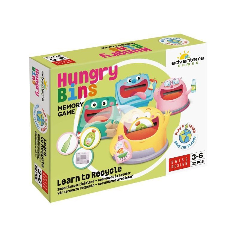 Educational games - GEOMAG - Hungry Bins - Selective sorting - Learnin
