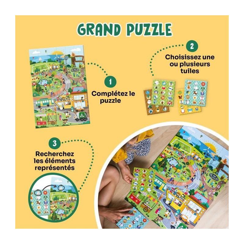 Educational games - GEOMAG - Observation Puzzle Green City - Ecologica