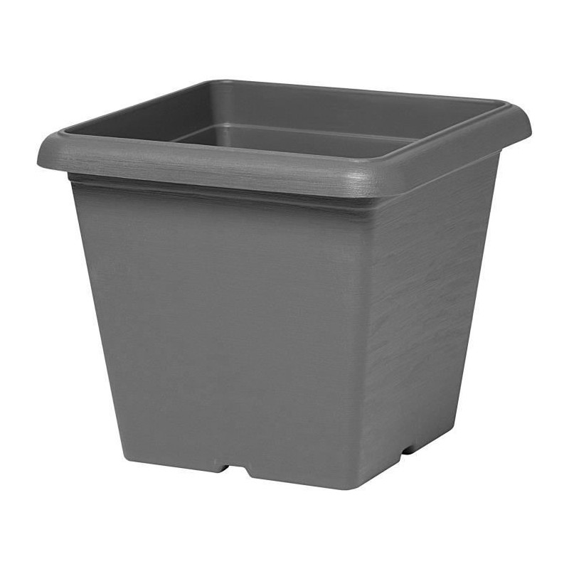 Square flower pot - GARDEN ID - Teramo black-anthracite - 40 x 35 cm -