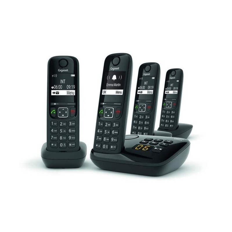 GIGASET Landline Phone AS690 A Quattro Black