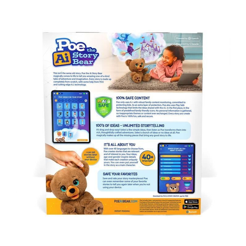 Interactive plush toy - GIOCHI PREZIOSI - Poe storyteller bear - from