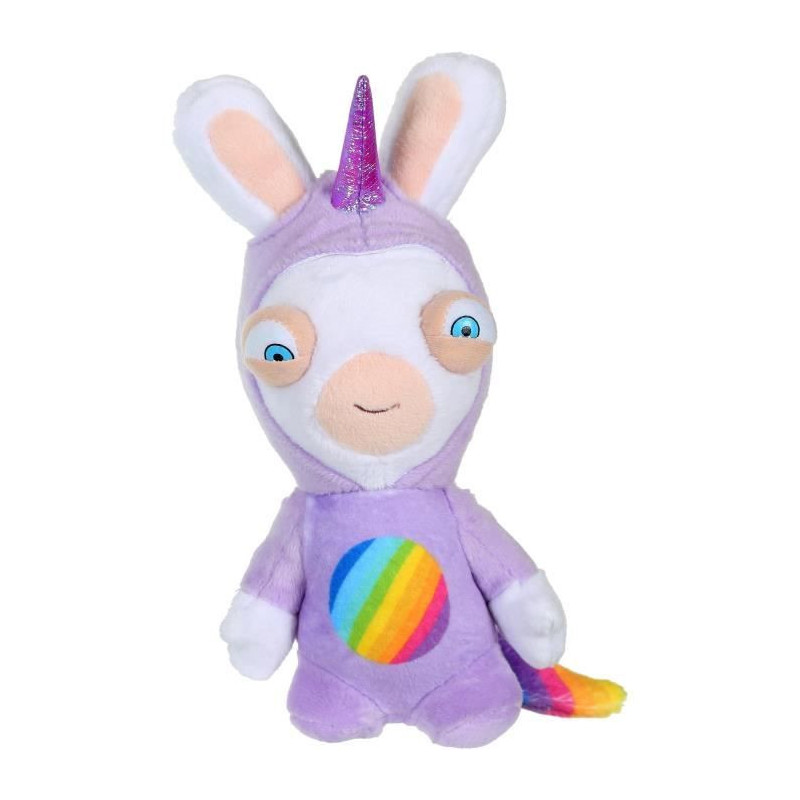 RABBITS CRETINS Unicorn Plush Lapicorne Sound Purple - 18 cm