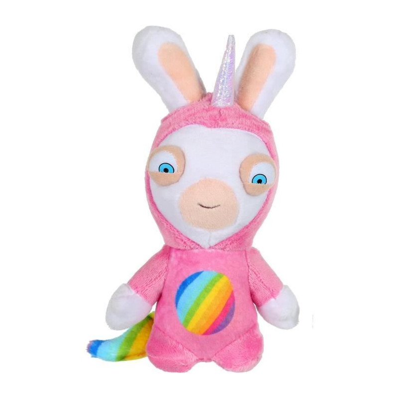 RABBITS CRETINS Unicorn Plush Lapicorn Rose Sound - 18 cm