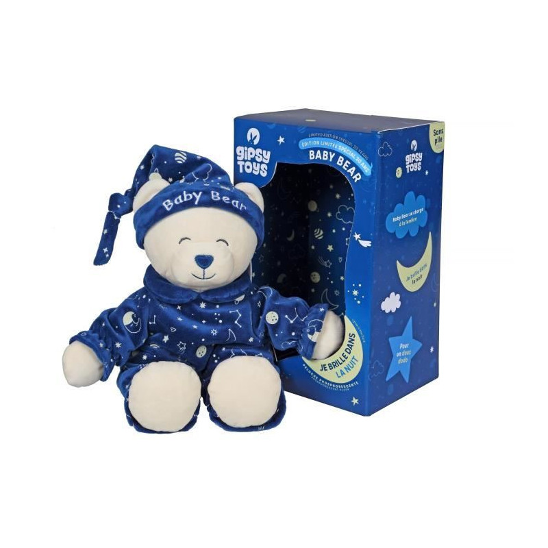 Plush - Gipsy Toys - Baby Bear glow in the dark