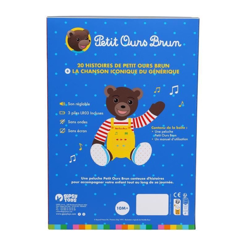 Talking Musical Plush Toy - Gipsy Toys - Little Brown Bear - Story Tel