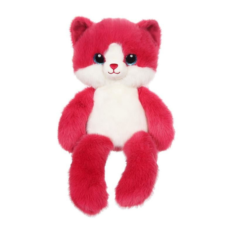 Leggies Cat Plush - GIPSY TOYS - Raspberry, 48 cm