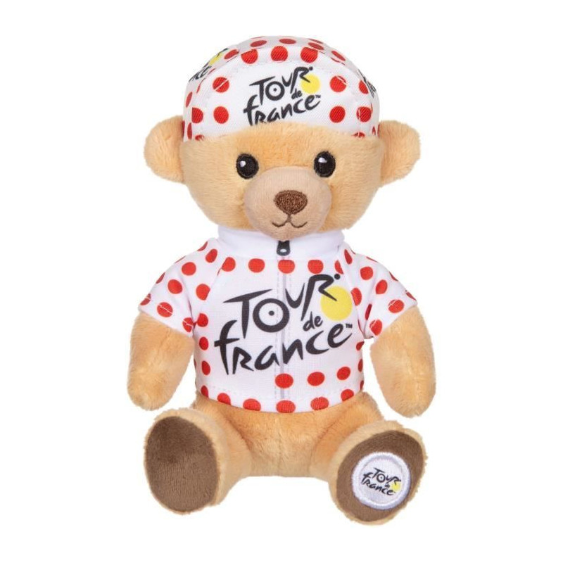 Plush - GIPSY TOYS - Tour De France - BEAR IN POLKA DOT JERSEY 15 CM