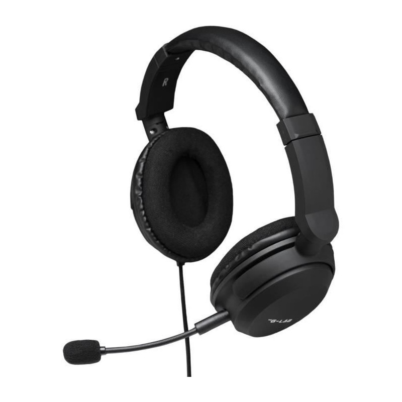 Gaming Headset - THE G-LAB - KORP-CARBON - Black - Detachable Micropho