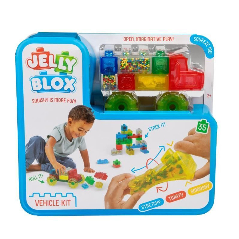 Building Blocks - GOLIATH - Jelly Blox Vroom Truck Kit - Soft Blocks w