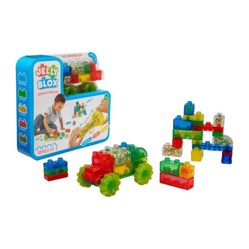 Building Blocks - GOLIATH - Jelly Blox Vroom Truck Kit - Soft Blocks w