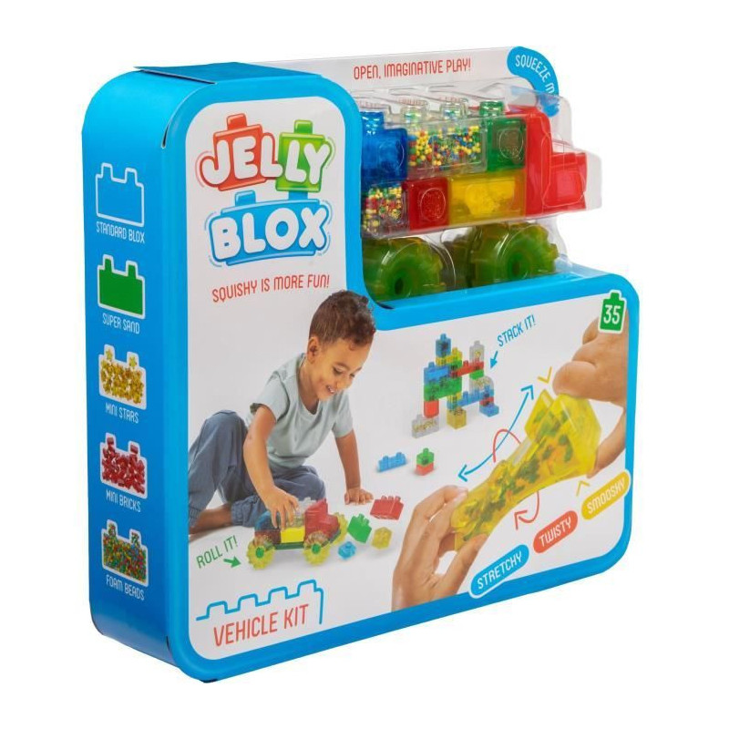 Building Blocks - GOLIATH - Jelly Blox Vroom Truck Kit - Soft Blocks w