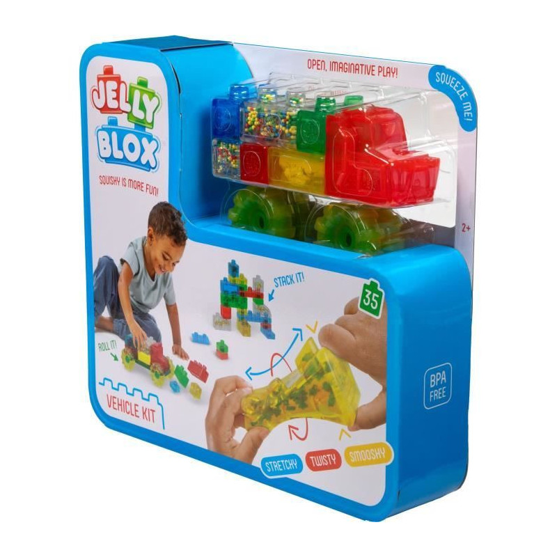 Building Blocks - GOLIATH - Jelly Blox Vroom Truck Kit - Soft Blocks w