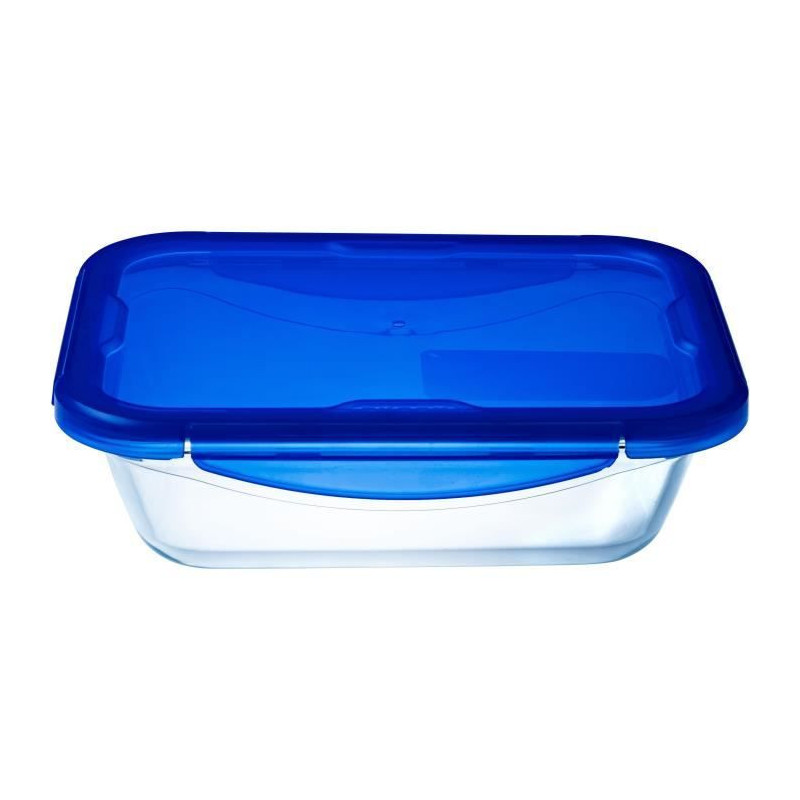 PYREX COOK & GO Rectangular preservation dish 3,3l 30x23cm + Blue lid