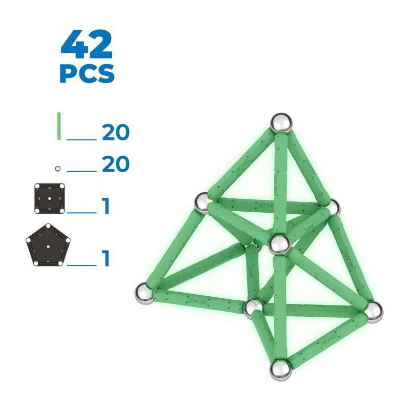 GEOMAG - Ecofriendly 42 pcs Glow