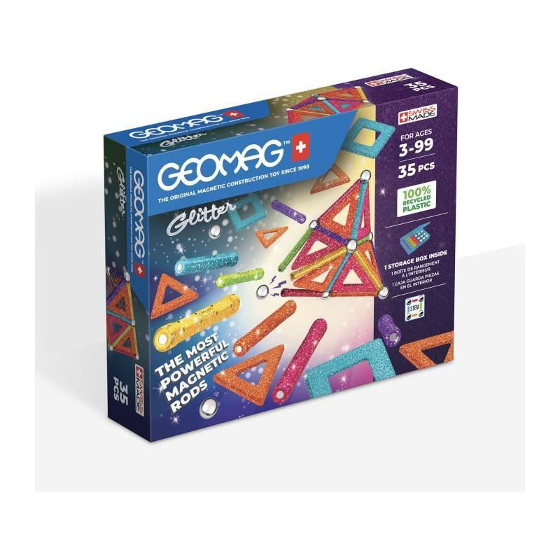 GEOMAG - Ecofriendly 35 pcs Glitter