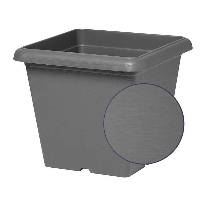 Square flower pot - GARDEN ID - Teramo black-anthracite - 40 x 35 cm -