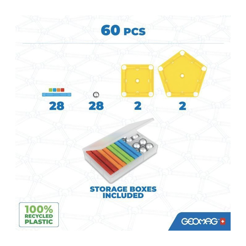 GEOMAG - Ecofriendly 22 pcs Glitter