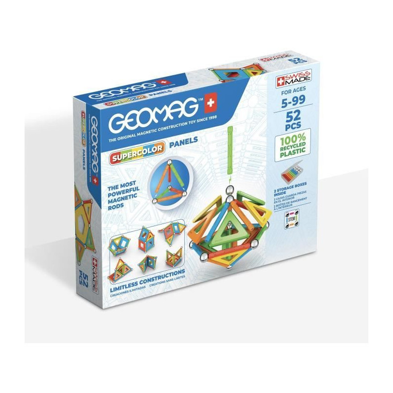 GEOMAG - EcoFriendly 52 pcs Panels supercolor