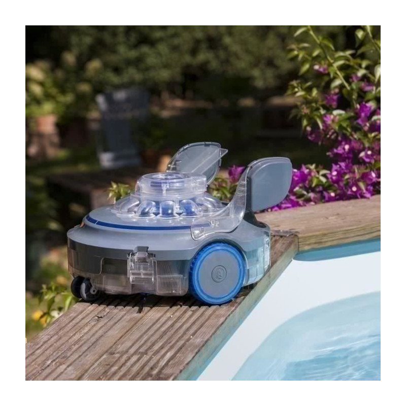 GRE - Rechargeable and cordless battery robot for above-ground and in-
