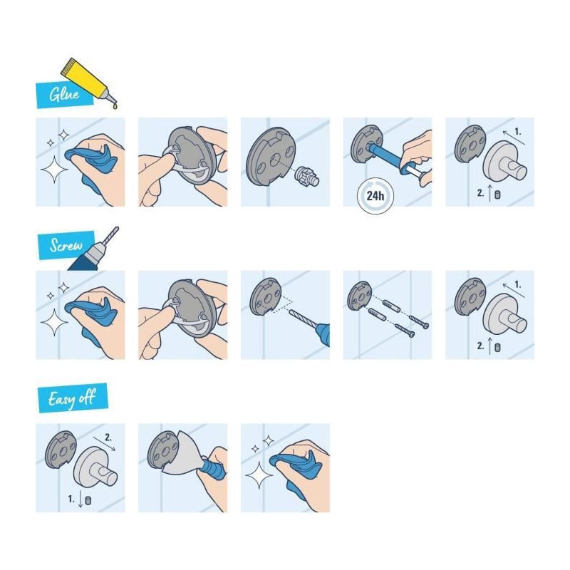 4-in-1 Accessory Set - GROHE - 41115000 - Chrome - Metal - Shower