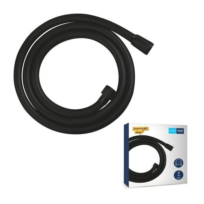 Shower hose - GROHE - 287412432 - 1.5 m - VitalioFlex Trend - Matt Bla