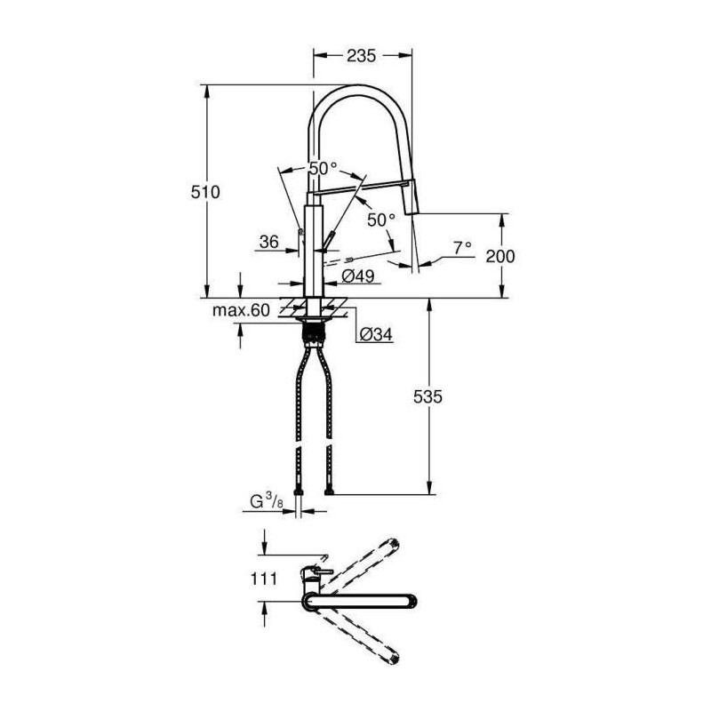 GROHE Concetto sink mixer 31491000