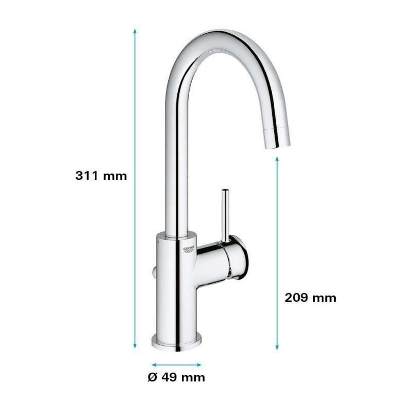 GROHE - Single-lever washbasin mixer - Size L