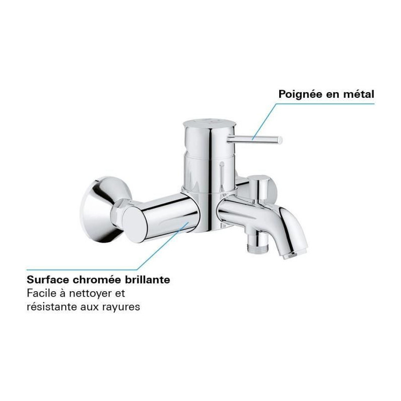 Grohe - Bath / shower monocommiage mixer - Wall